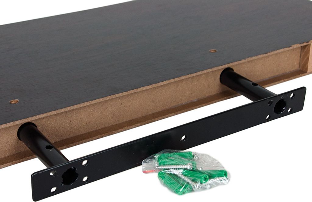 Wandregal Hängeregal Wandboard Bücher Board Holz CD Ablage Regal, Farbe:Wenge-Optik, Maße:120 cm