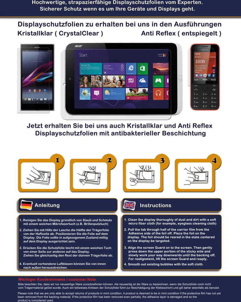 Kit 3 Pellicole HP Chromebook x360 14b-ca0000ns Protezione Antibatterica - 6