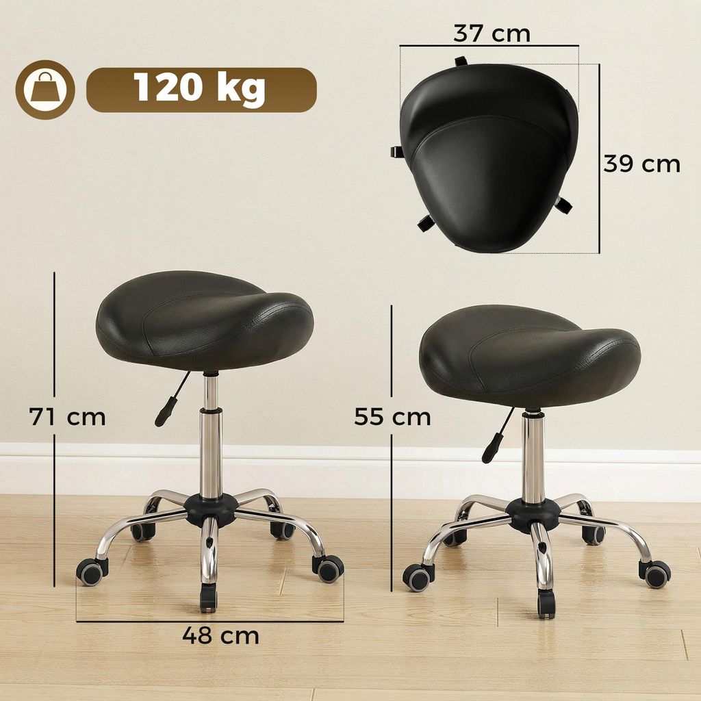 Physa Rollhocker 48-61 cm bis 120 kg weiß 9 cm Starke Polsterung leicht zu reinigendes Kunstleder 360° drehbar Arbeitsstuhl Drehstuhl für Kosmetik und Physa Rollhocker 48-61 cm bis 120 kg weiß 9 cm Starke Polsterung leicht zu reinigendes Kunstleder 360° drehbar Arbeitsstuhl Drehstuhl für Kosmetik und