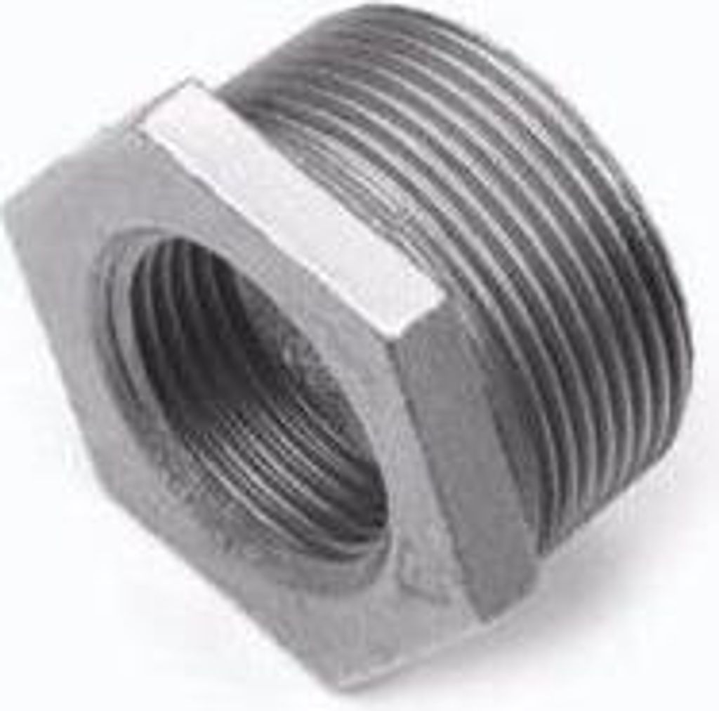 POLBERIS Reduzierung 1/2" x 3/8'' Gusseisen verzinkt – BSP Gewindeverbinder Rp Rc Innen-/Außengewinde für Heizung & Wasserinstallation