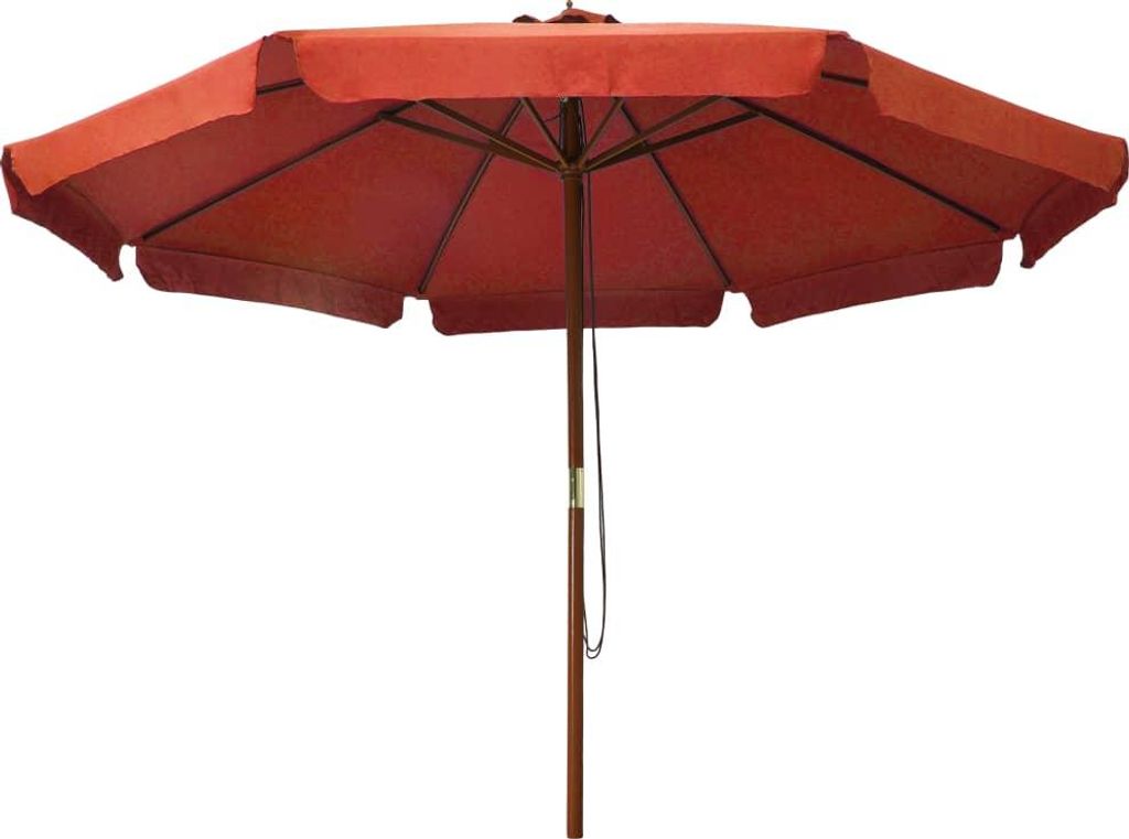 vidaXL Sonnenschirm mit Holzmast 330 cm Terrakotta Produktbild 