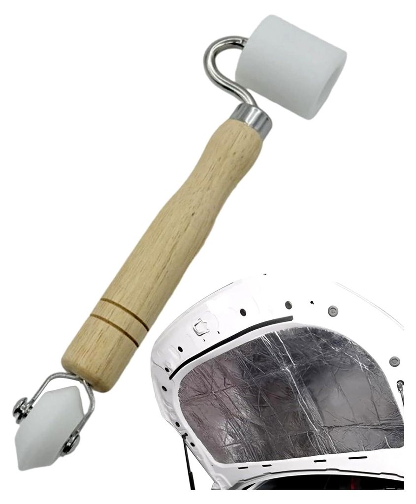 Werkzeugrolle – Glätteisen für Klebepapier | Glätteisen mit Doppelkopf für flache Oberflächen und Ecken – Schallschutzwerkzeug für Materi...