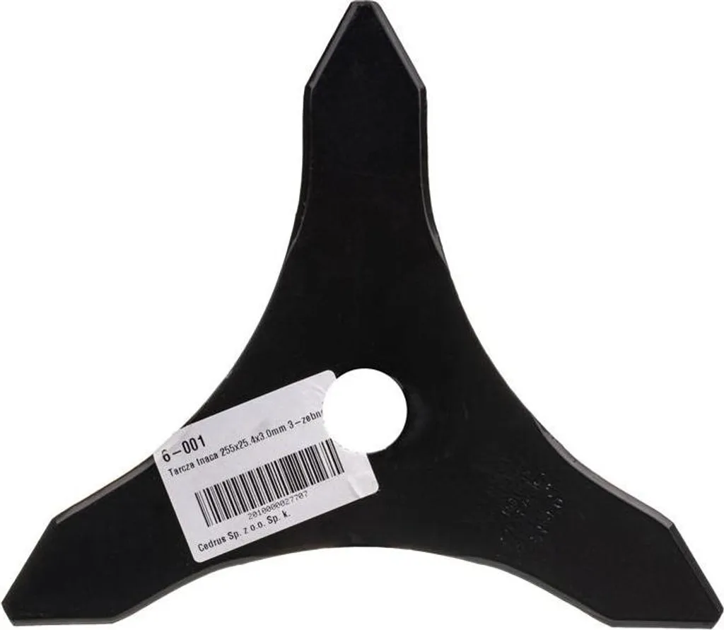 Couteau à broyer 3 dents Ø 255mm alésage 25,4mm épaisseur 3mm