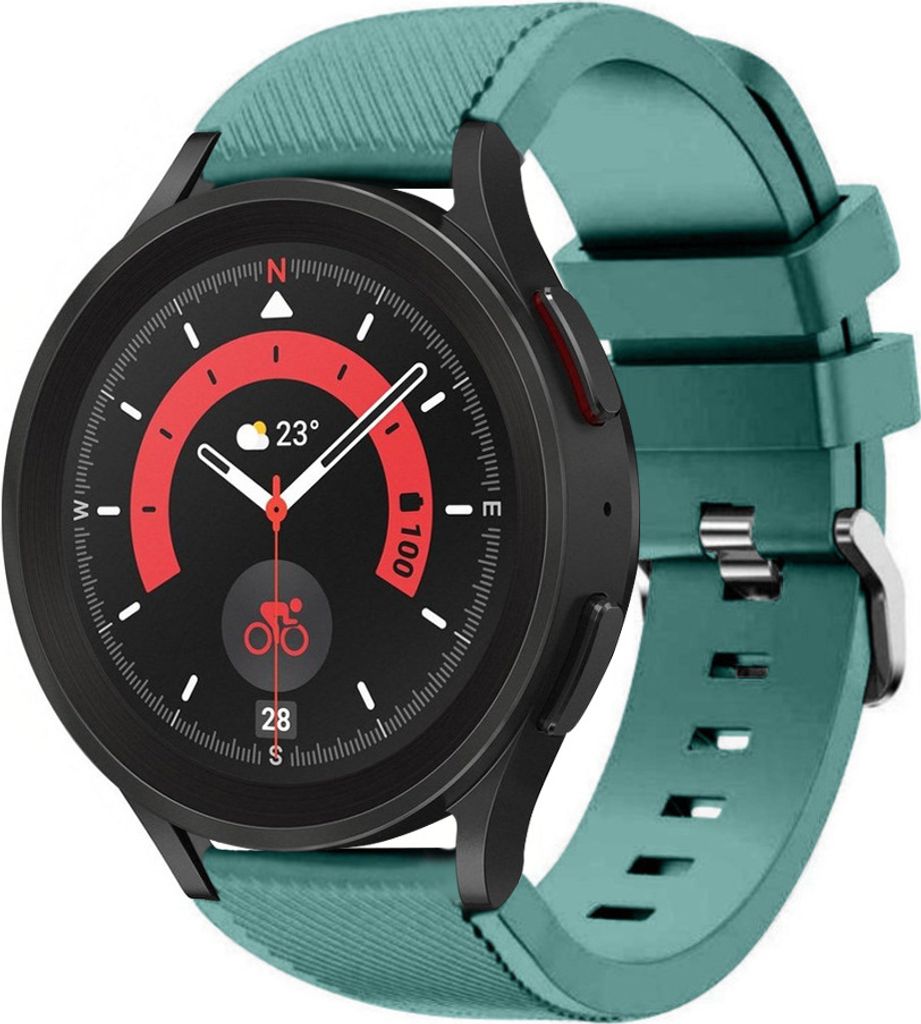 Strap-it Samsung Galaxy Watch 5 Pro Silikonarmband (Piniengrün)
