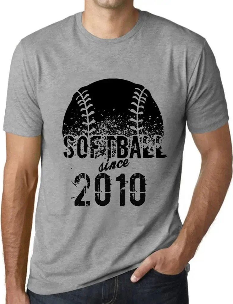 Herren Grafik T-Shirt Softball seit 2010 – Softball Since 2010 – Geschenk 14. Geburtstag Jahrestag 14 Jahre Jubiläum 14 Jährige Mann Jahrgang...