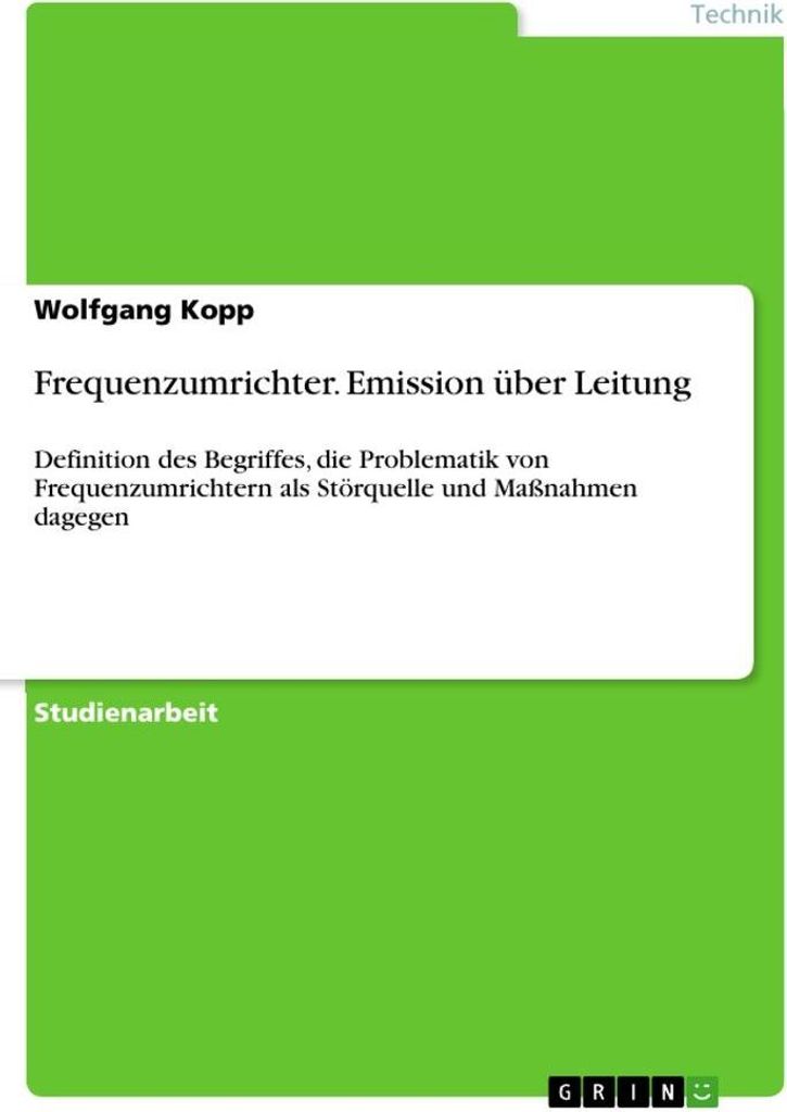 Frequenzumrichter. Emission über Leitung