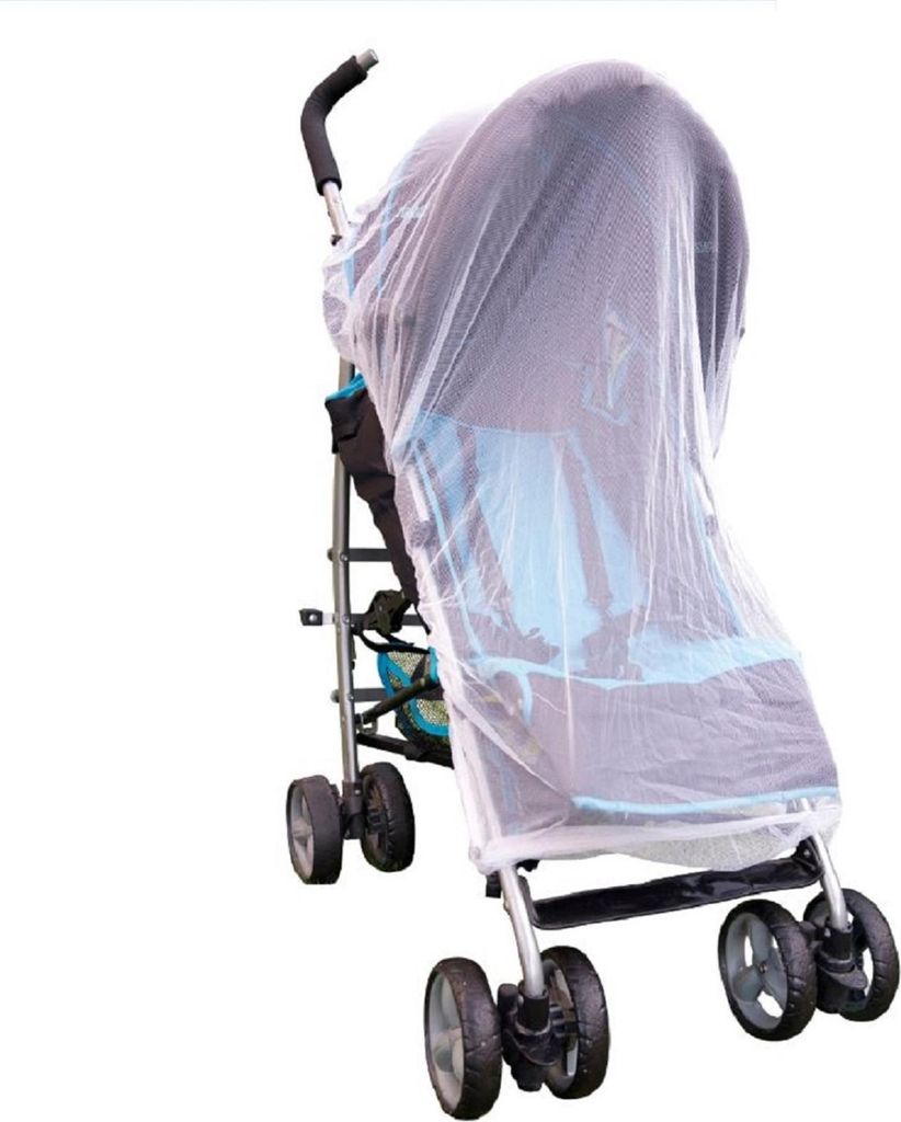 Universal Mückennetz in Weiß für Kinderwagen Reisebett Buggy Moskitonetz