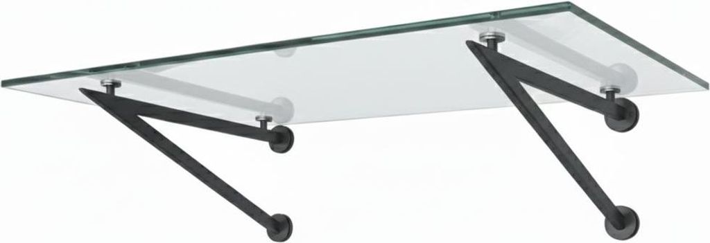 Glaszentrum Hagen 200x90 cm Glasvordach Klar RAL7016-V