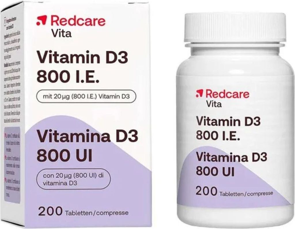 RedCare Vitamin D3 800 I.E. Tabletten, 200 St. Tabletten