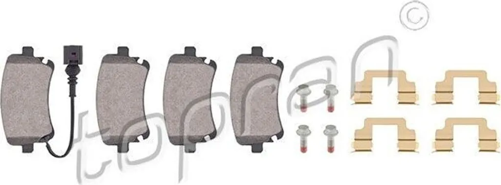 Plaquettes de frein arrière VW T5 T6 TOPRAN 112 169 stop bruits et vibrations