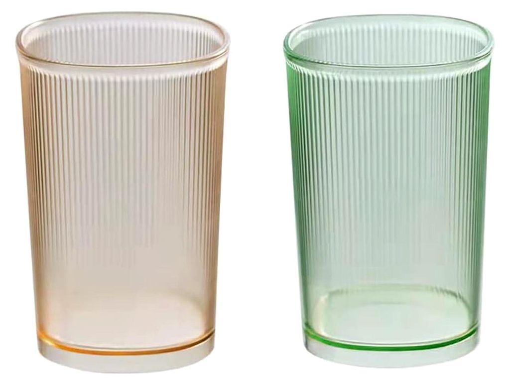 Unzerbrechlicher Becher, Zahnbürstenhalter für Zahnpulver und Make-up, transparent, wiederverwendbar, 2 Stück