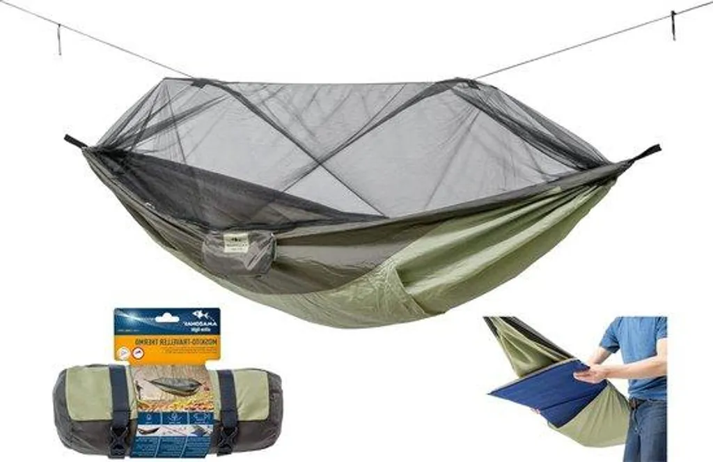 Hamac avec moustiquaire 2 personnes 275x140 cm charge max 200kg