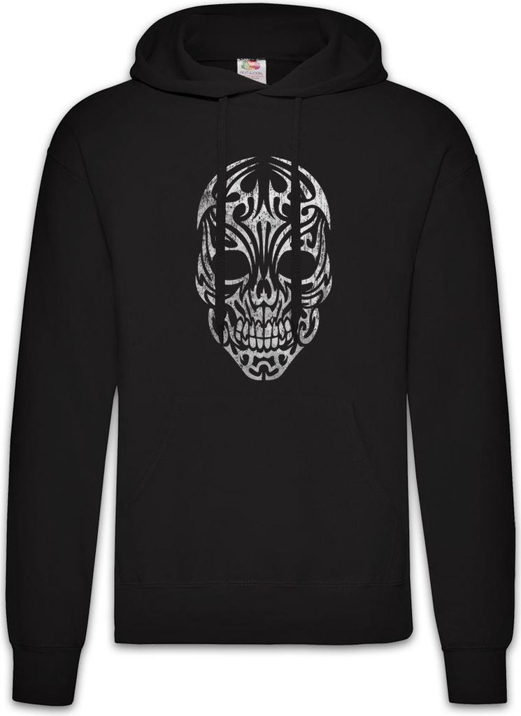 Urban Backwoods Tribal Skull, Herren Hoodie, Farbe: Schwarz, Größe: 2XL