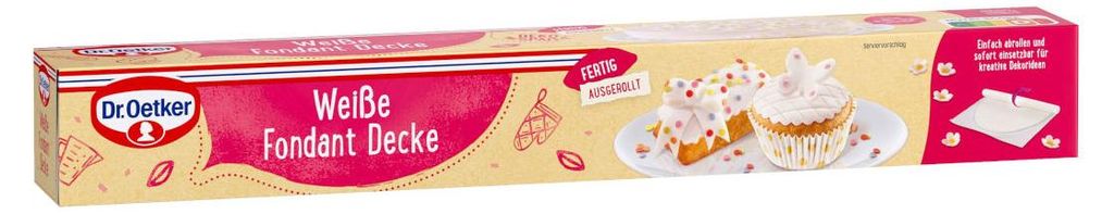 Dr. Oetker Bílý potahovací fondán na dorty 450g balení po 3 Obrázek produktu 
