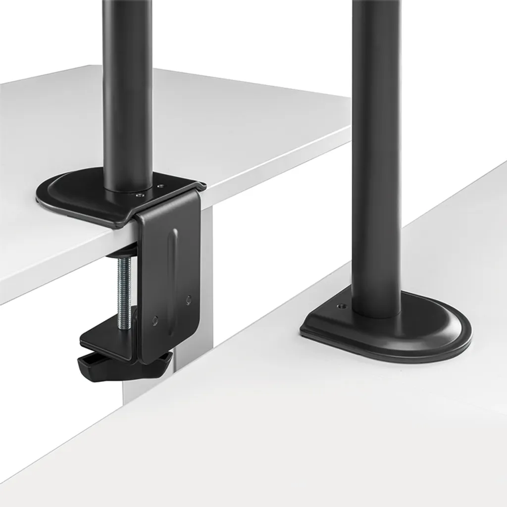 LogiLink BP0172 Bras pour Double Écran 376mm avec Pince de Table Noir