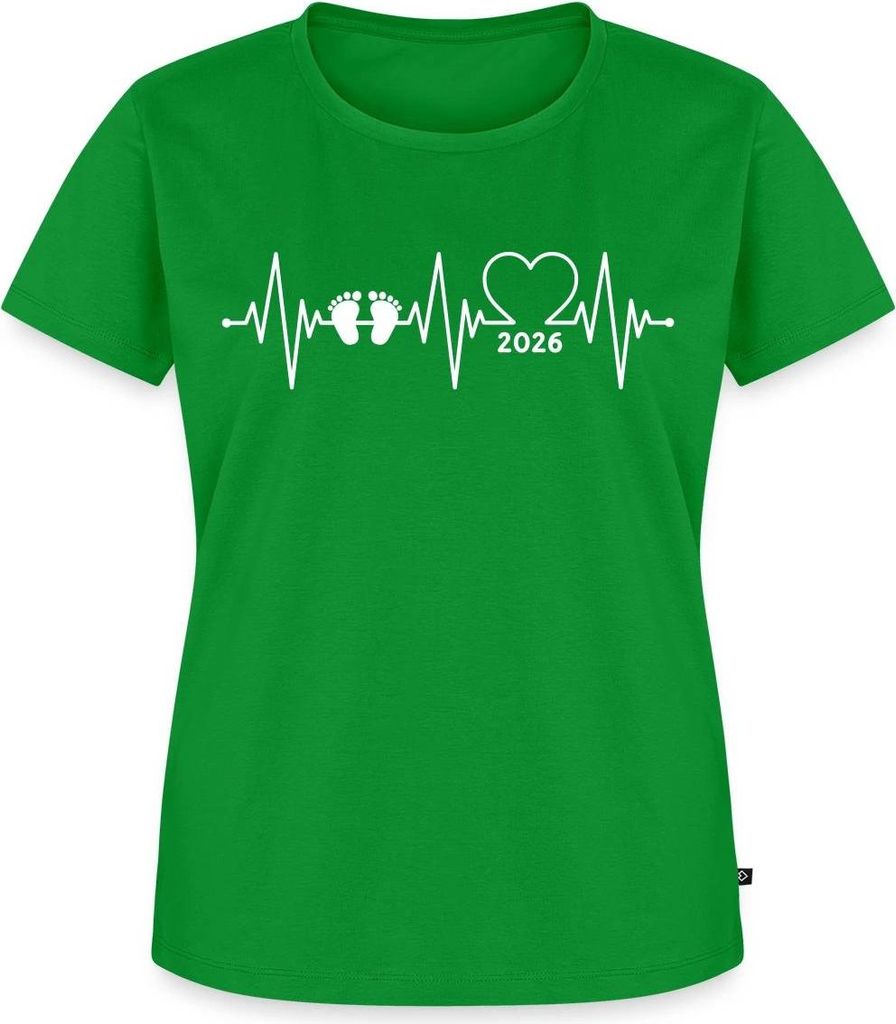 Spreadshirt Baby 2026 EKG Herzschlag Frauen Premium T-Shirt, 3XL, Grün