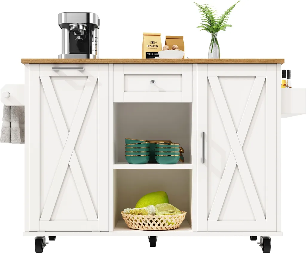 Buffet de Cuisine Multifonctionnel et Table à Manger Extensible