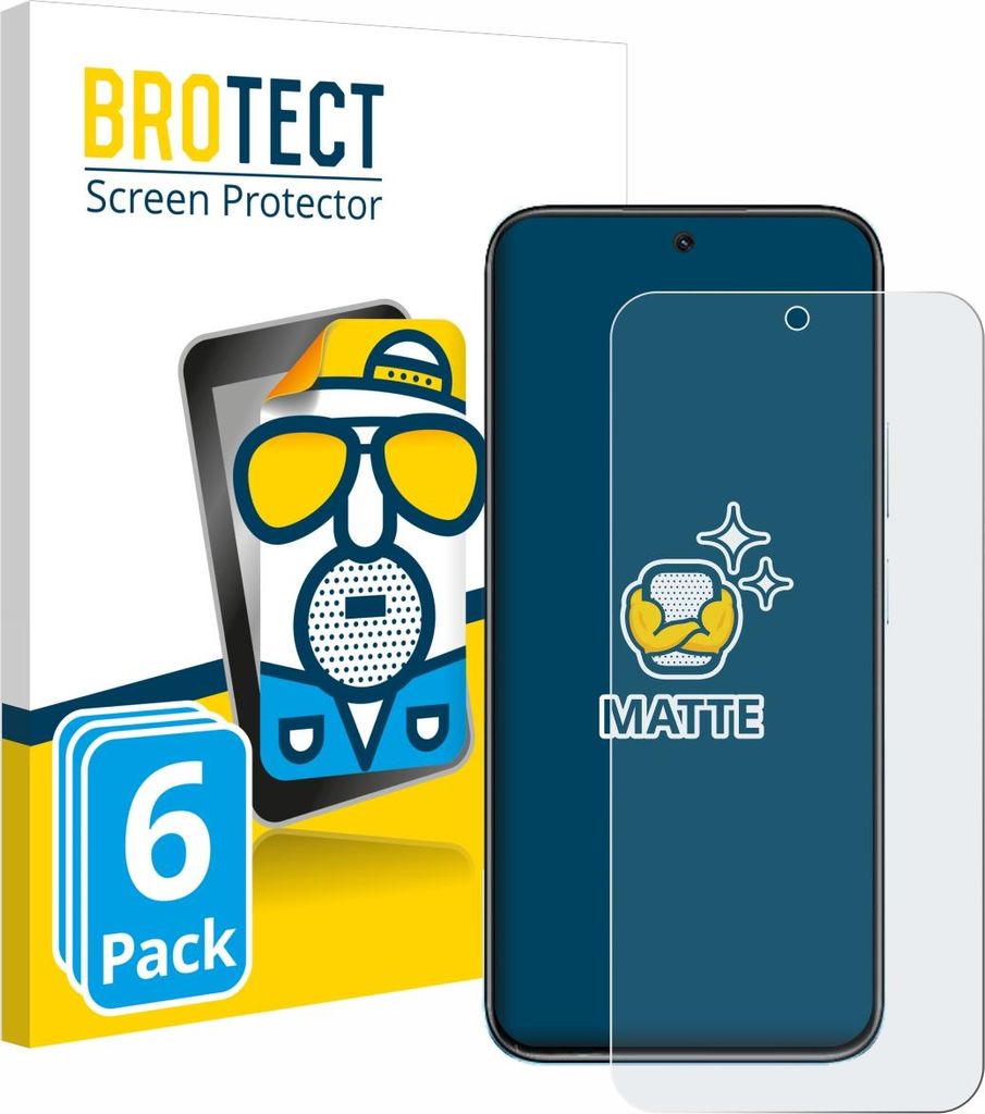 6x BROTECT Schutzfolie für realme Narzo 90X Displayschutz Displayschutzfolie Folie Matt Entspiegelungsfolie