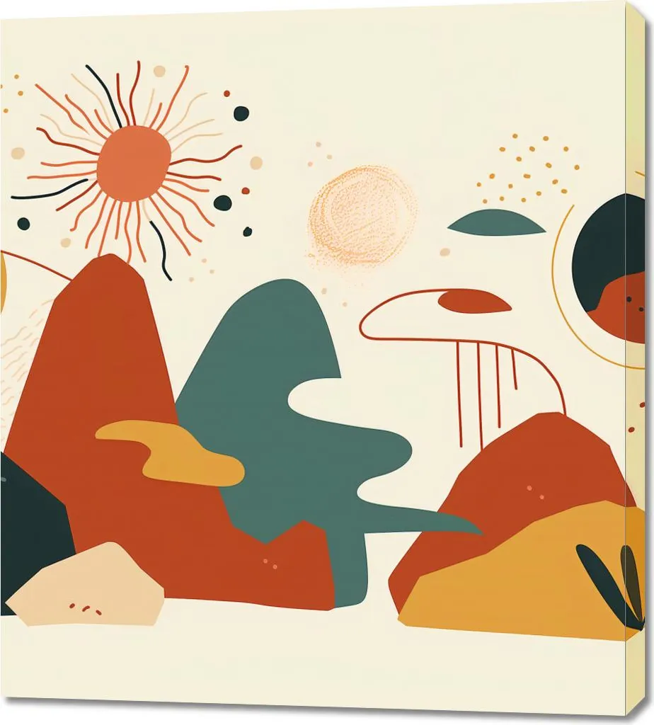 Offerta Quadro Astratto Cosmo dei Colori 90x100cm - Tela Moderna