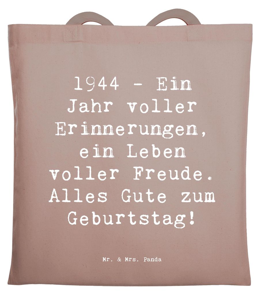 Mr. & Mrs. Panda Beutel Spruch 1944 Geburtstag - Braun Produktbild 