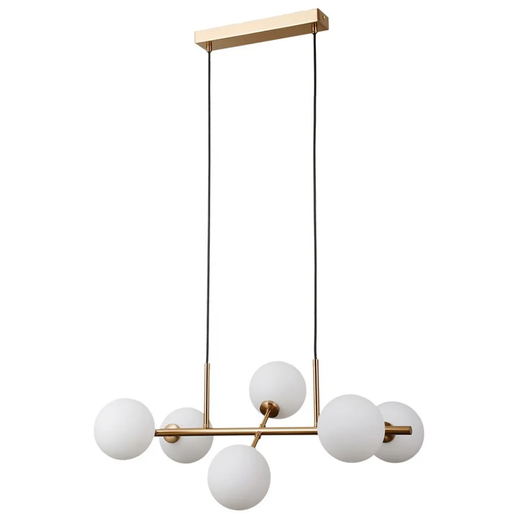 Italux Mirellio PND-66463-6-HB | Lampada Sospensione 6 Luci G9 Ottone