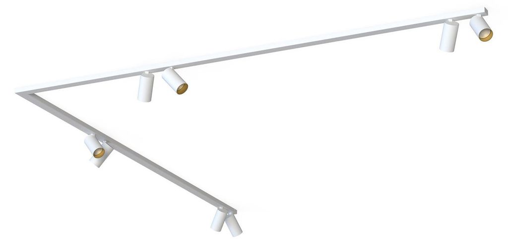 Spot Strahler Metall GU10 verstellbar in Weiß Gold Modern