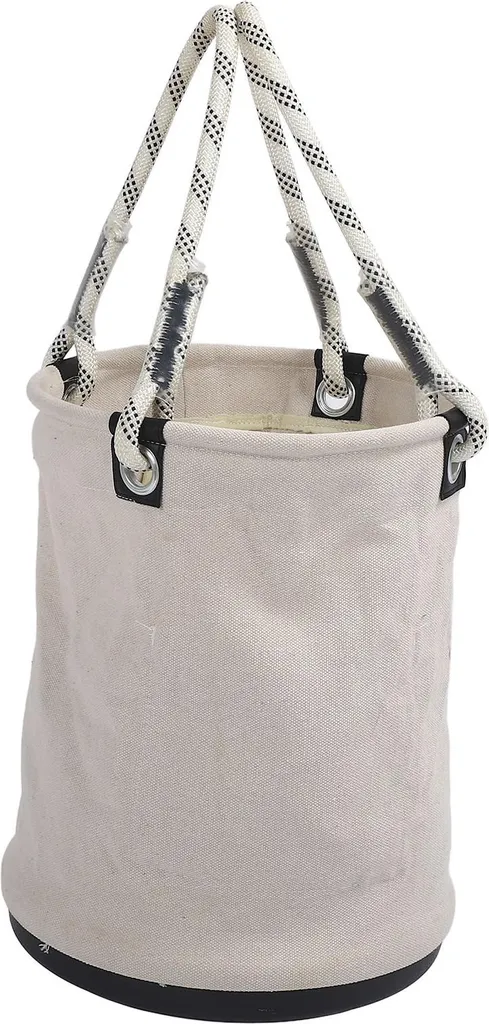 Seau outils anti-perforation 30kg en toile avec socle pour chantier