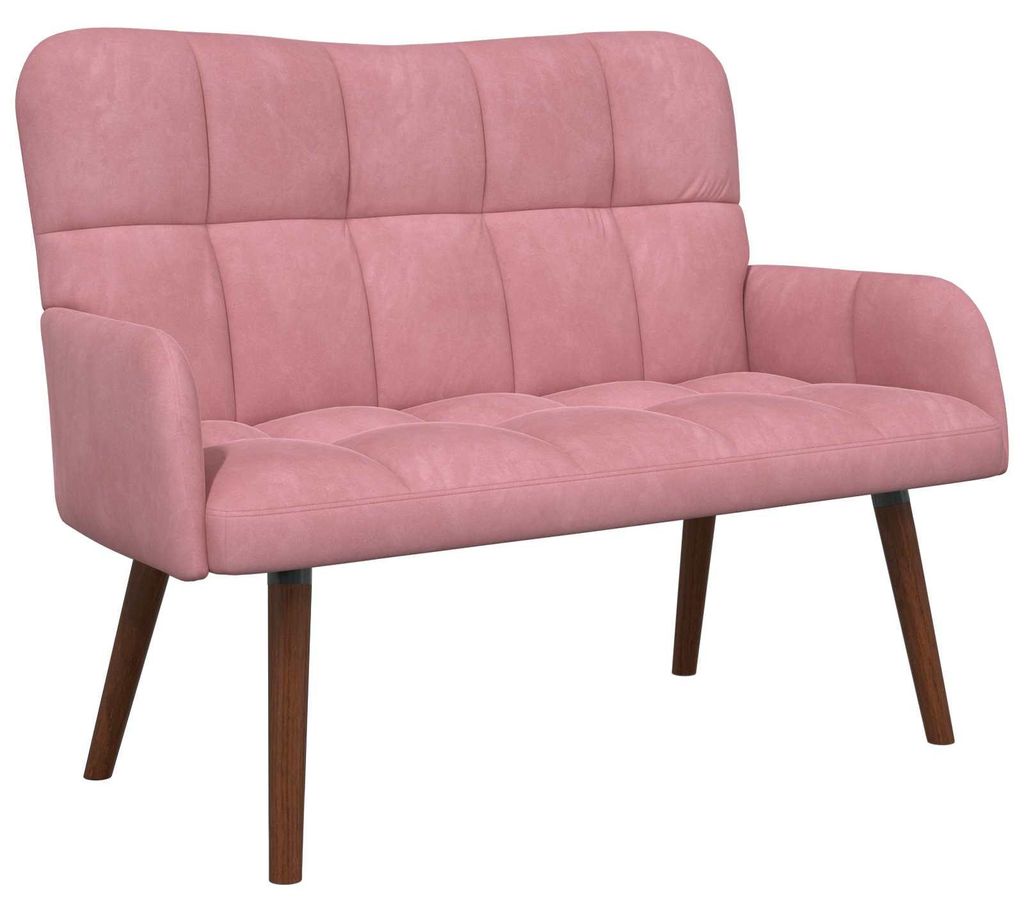 vidaXL 2-Sitzer Sofa Rosa 115 x 61 x 87 cm Samt (V)