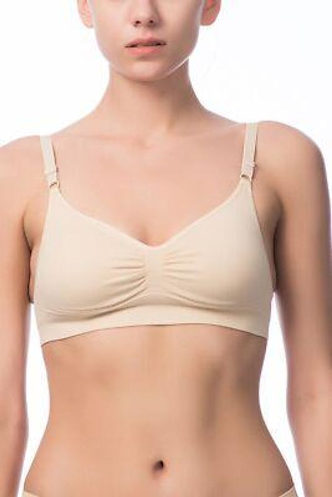 Damen Nahtlos Seamless Soft Cup Push Up Sport BH mit Produktbild 