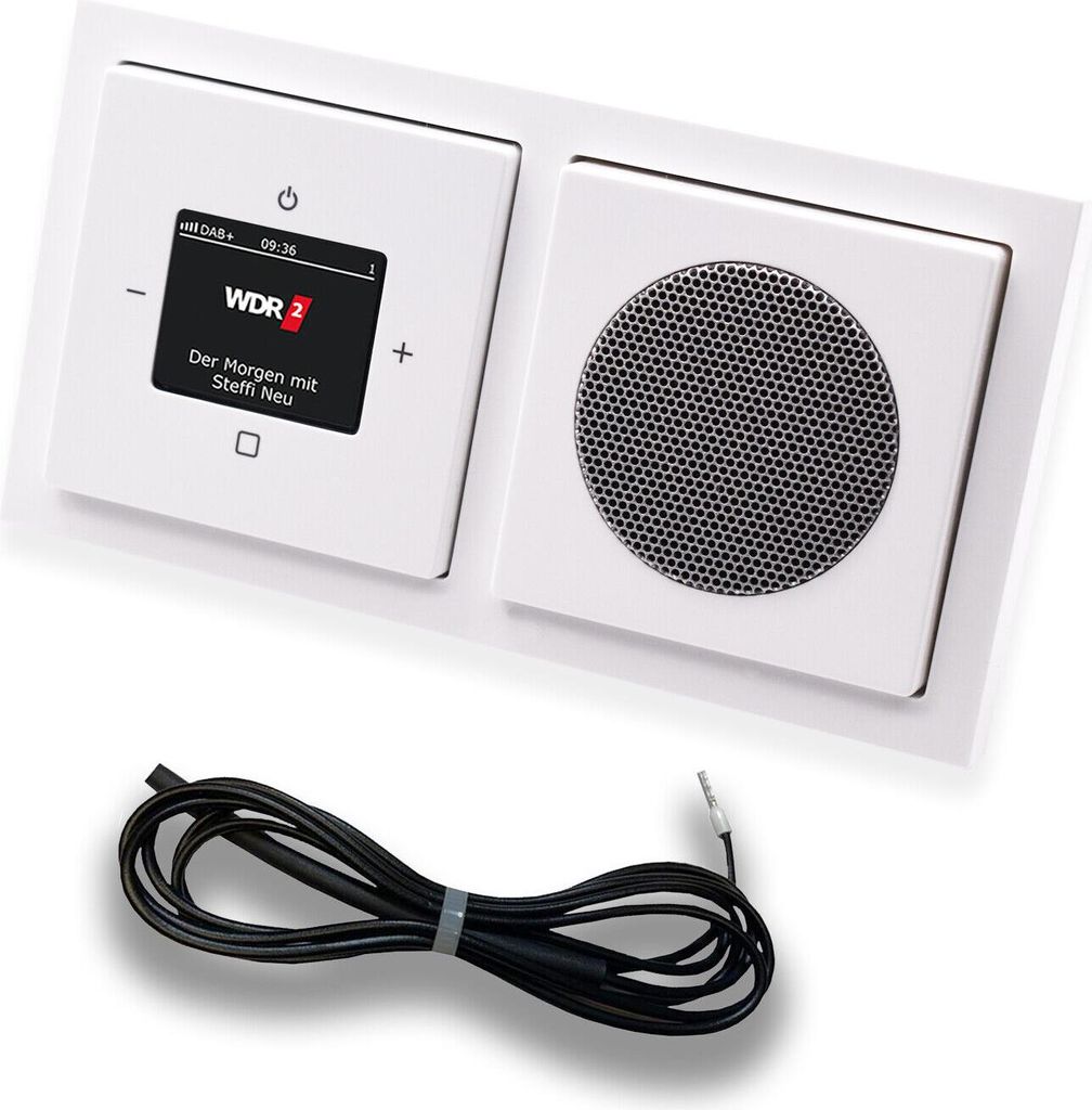 BUSCH JÄGER DAB+ Unterputz Radio 8215U-101 + 1x Lautsprecher Future Studioweiß