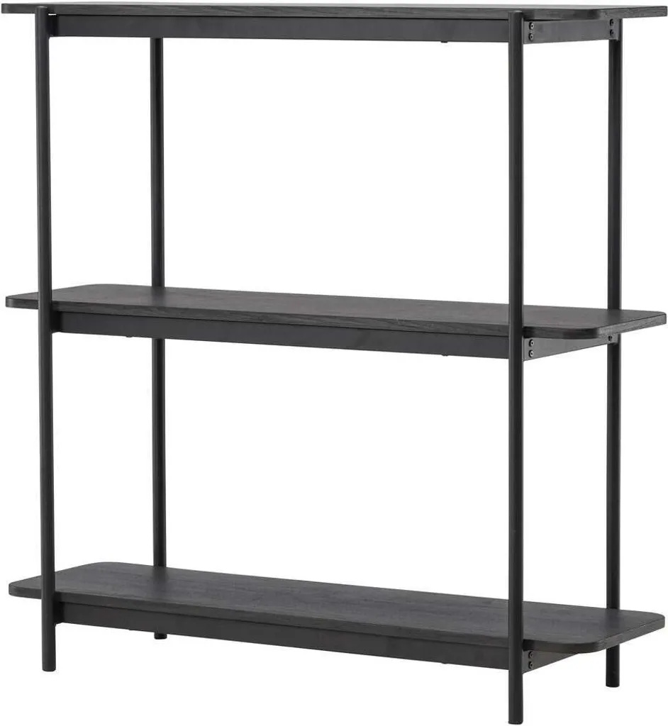 Grande étagère métallique noire 120x120 cm - Rayonnage robuste et design