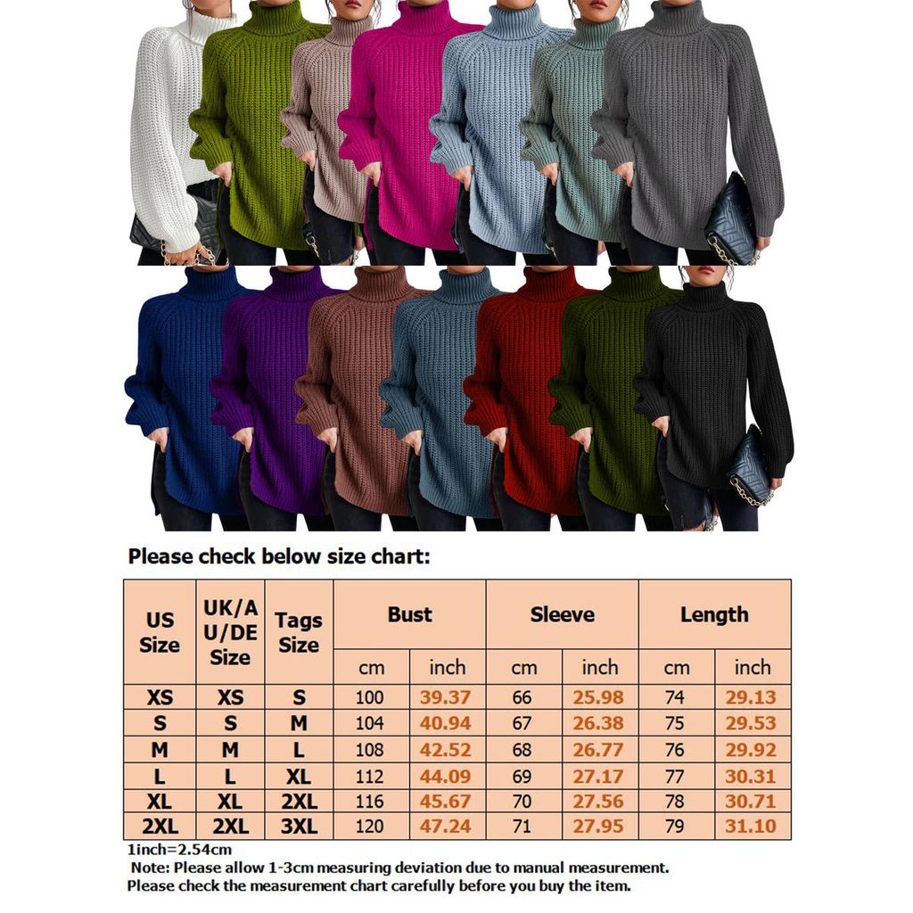 Frauen Kuschelige Rollkragen Langpullover