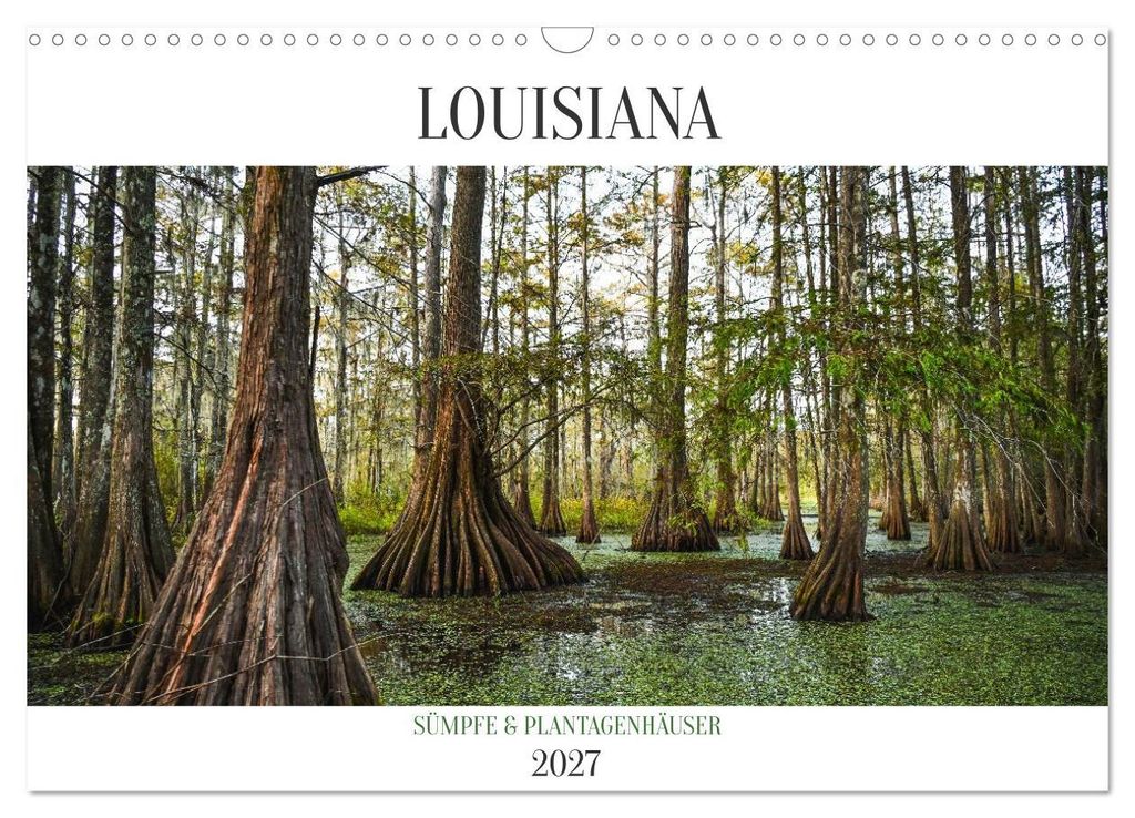 Louisiana - Sümpfe und Plantagenhäuser (Wandkalender 2027 DIN A3 quer), CALVENDO Monatskalender