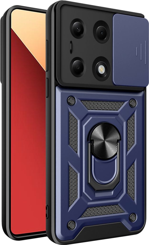 Techsuit Camshield Back Cover Hülle für Xiaomi Redmi Note 13 Pro / Xiaomi Poco M6 Pro - Blau