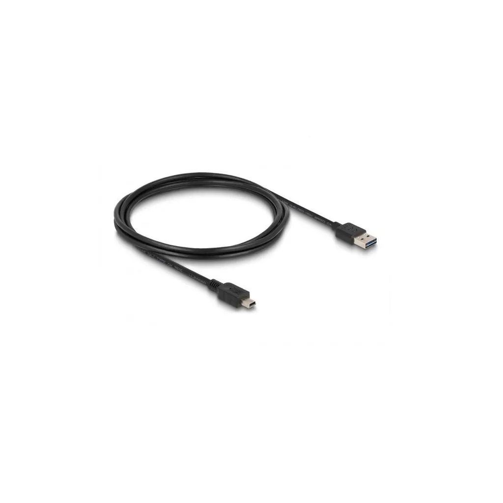Câble Mini USB 2.0 de 2 Mètres Bleu - Cordon de Données Type A vers Mini-B - 3