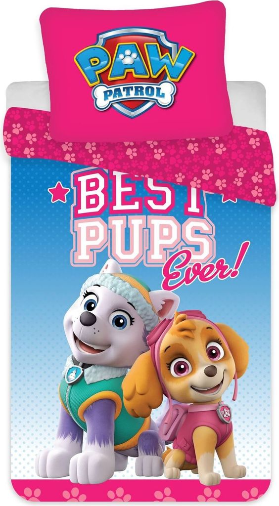 PAW Patrol - Skye & Everest - Wende-Bettwäsche-Set, 135x200 & 80x80