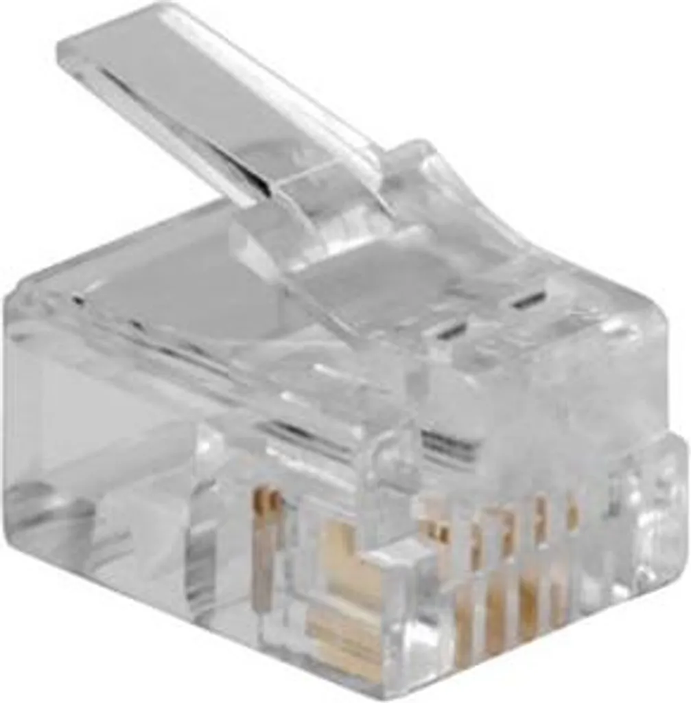 Connecteur modulaire ACT RJ11 4P4C pour câble plat téléphone fixe