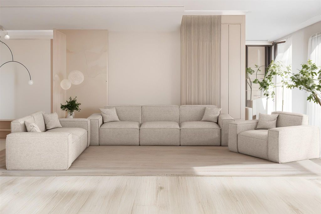 Sofaset Designersofa CELES PREMIUM 3-2-1 in Stoff Artico Produktbild 