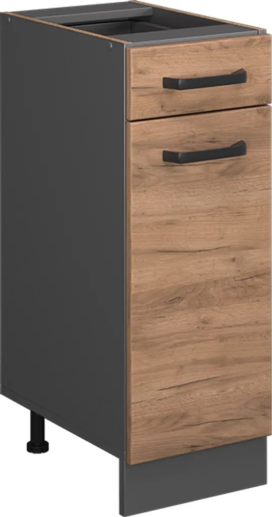 Mobiletto Basso Cucina Vicco R-Line 30cm - Quercia Dorata Antracite