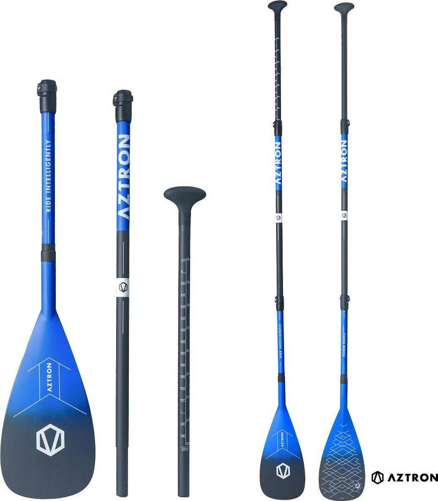 AZTRON POWER CARBON 70 SUP Paddel Stand up Paddle 3-teilig super leicht 725g
