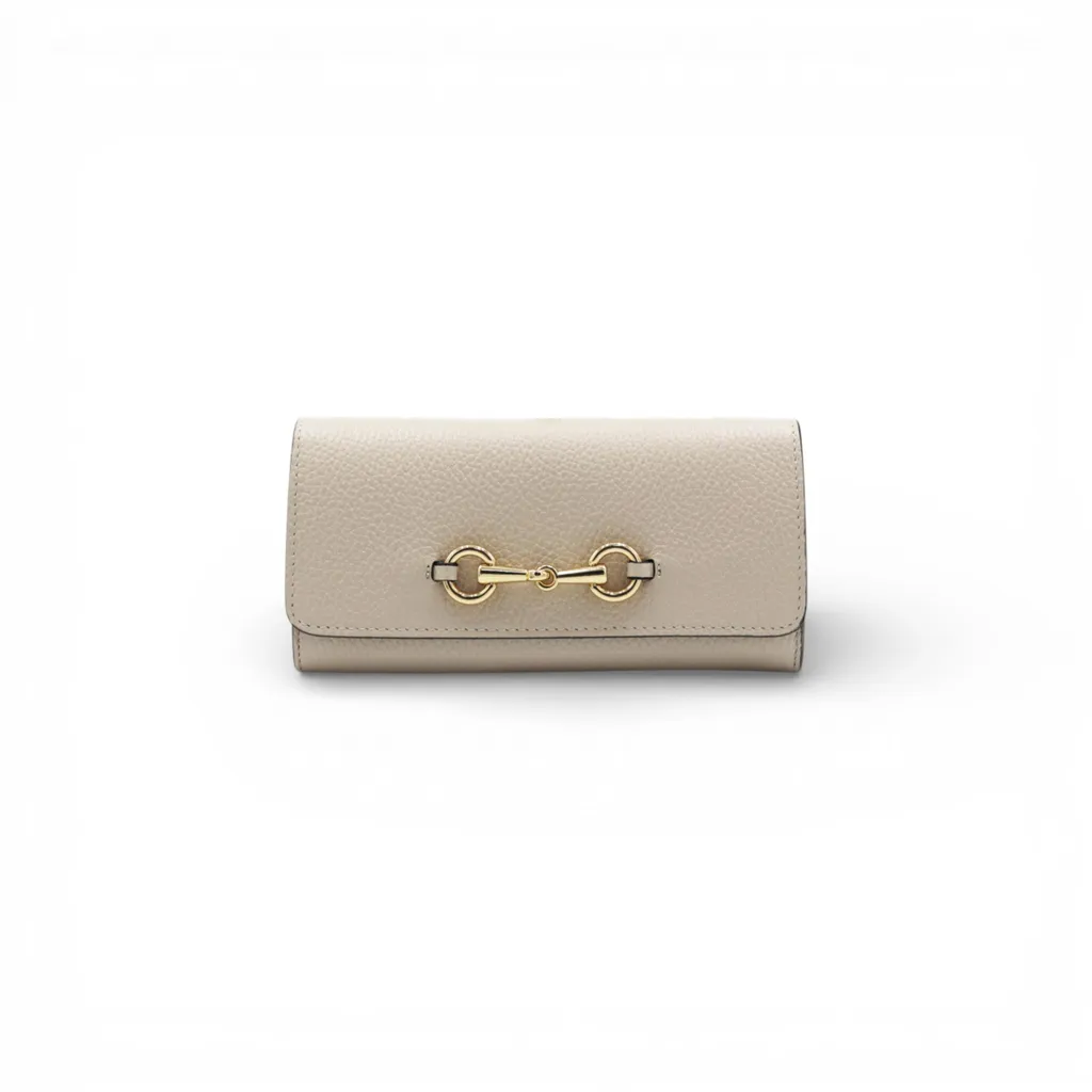 Portefeuille Grant Beige Cheval Florence - Élégance en Cuir Véritable