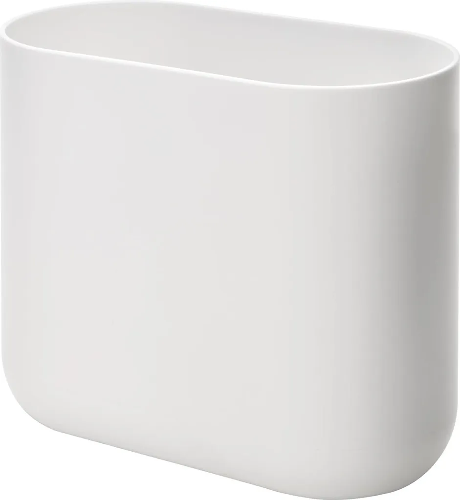 Poubelle salle de bain blanche en plastique design moderne épuré 5L