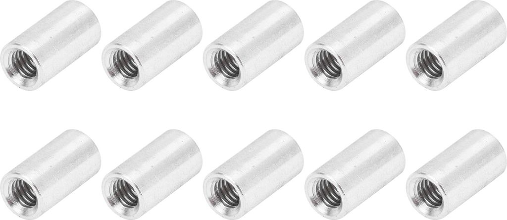 10 Stück runde Abstandshalter aus Aluminiumlegierung mit Innengewinde M4x0,7 mm, 12 mm lang