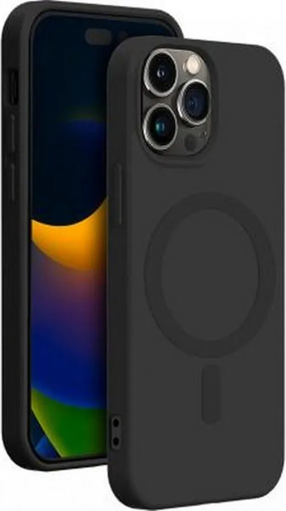 Cover MagSafe Bigben iPhone 15 Pro Max - Protezione Silicone Nero