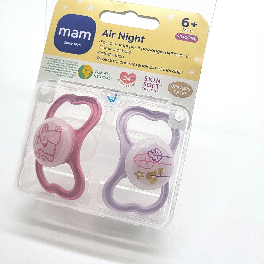 MAM Air Bright Schnuller 2er Set Sauger Größe 6+ Monate Orange Airy; MAM Air Bright SchnullerSet Sauger Größe 6+ Monate Airy Orange