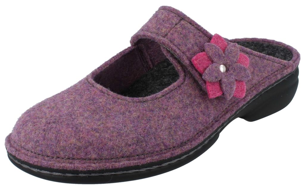 FINN COMFORT Arlberg Damen Hausschuhe violett Filz - Größe: Produktbild 