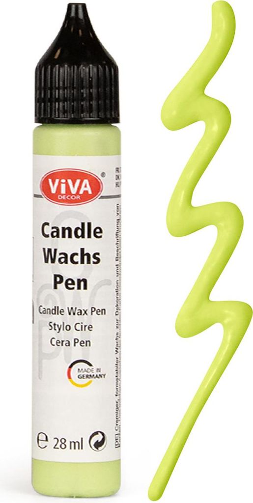 VIVA DECOR Candle Wachs Pen - Pastellgrün - Kerzenwachs-Stift 28 ml