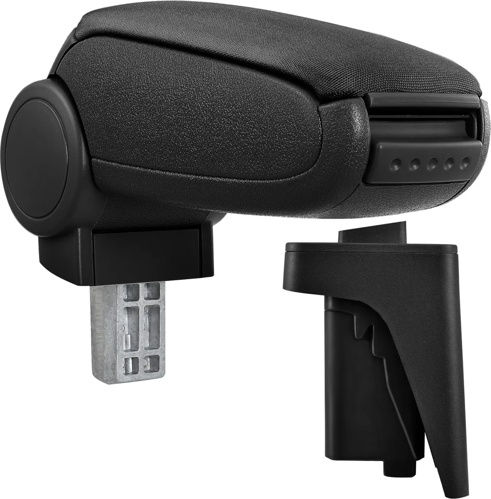 [pro.tec]® Bracciolo centrale, perfetto per Audi A3 / S3 8P anni 2004 - 2010 - bracciolo con vano portaoggetti - imbottito - tessuto - nero