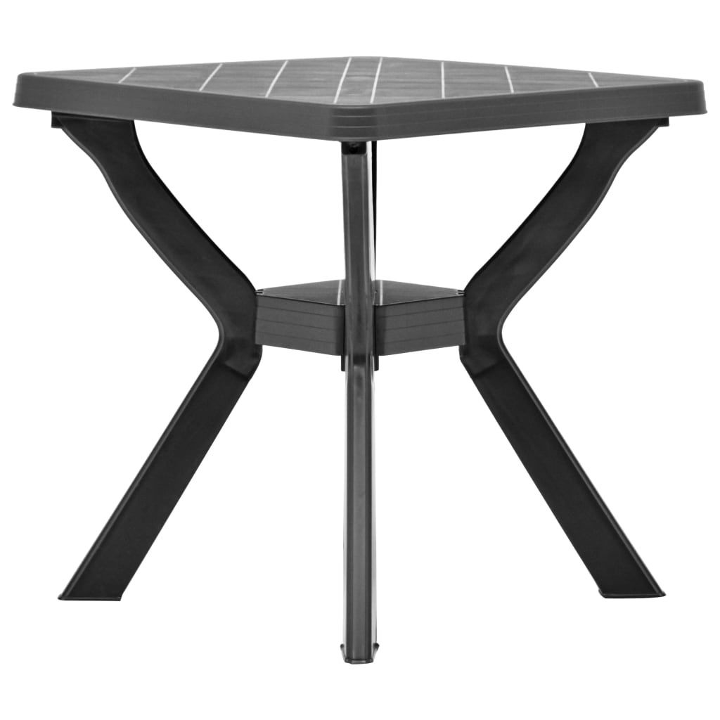 vidaXL Bistro stôl antracit 70x70x72 cm Plast Obrázok produktu 