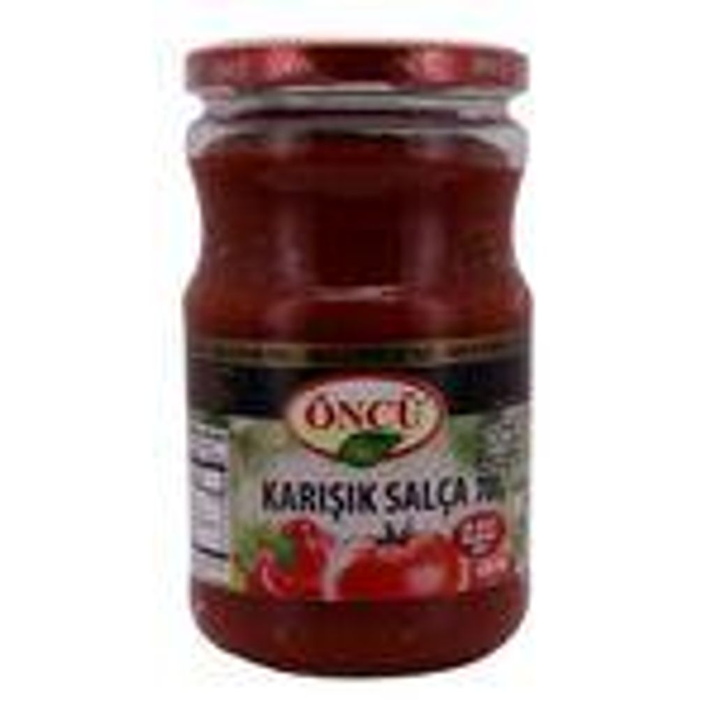 Öncü Karışık Salça, 700 g – Tomaten- und Paprikamark, mittlere Schärfe